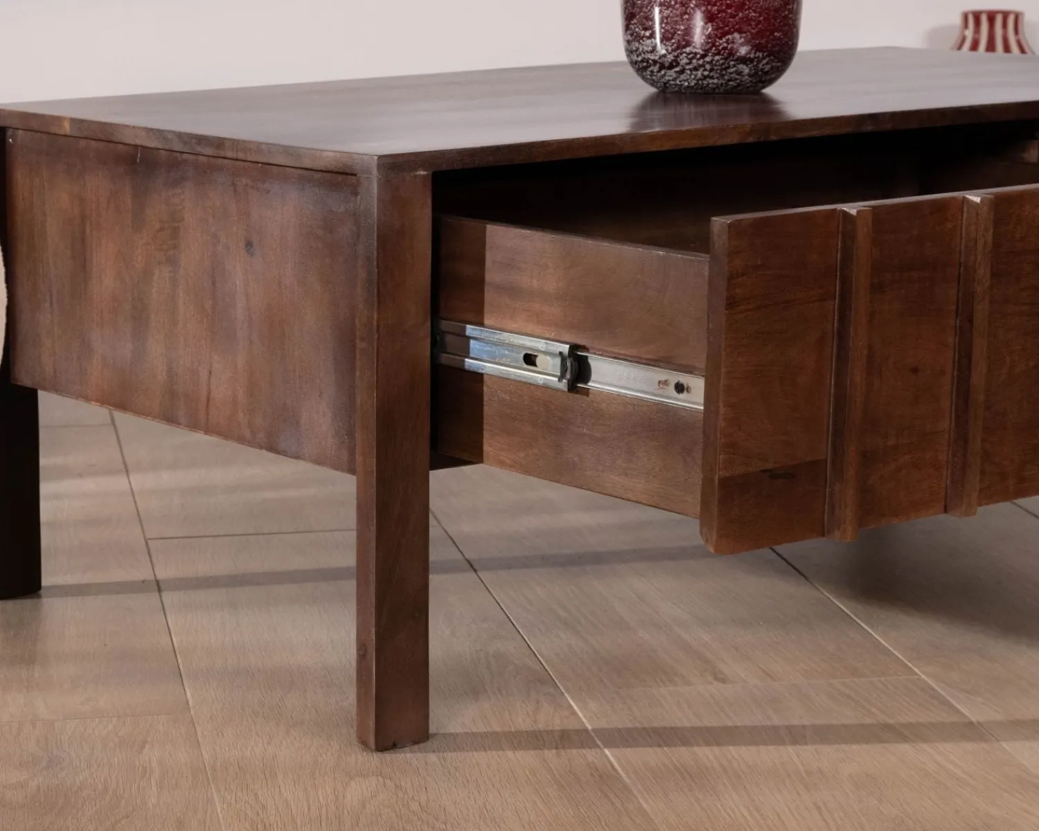 Meuble House Table basse rectangulaire esprit zen en manguier teinte noyer "Sicora " Clearance