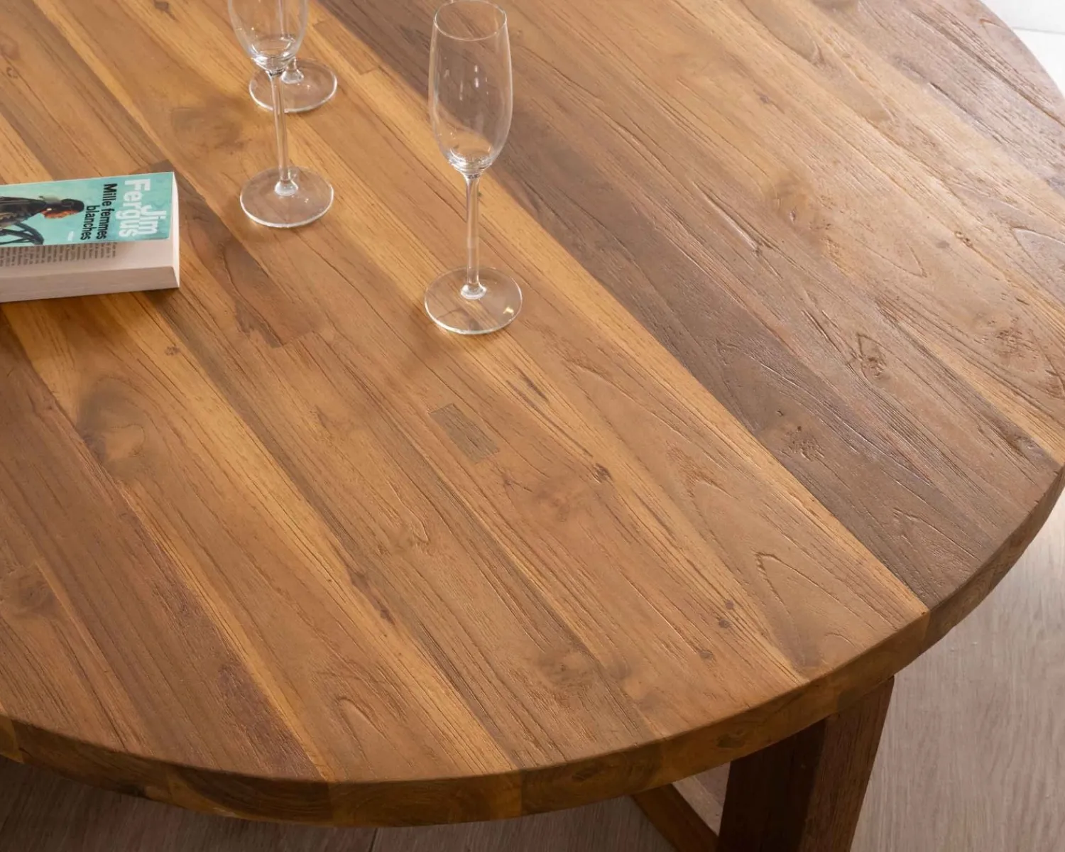 Meuble House Table basse ronde 110 cm en teck "Balanka" New