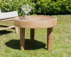 Meuble House Table basse ronde en bois de suar 