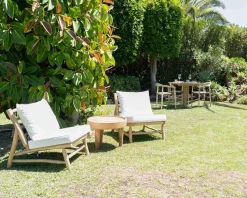 Meuble House Table basse ronde en bois de suar 