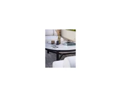 Meuble House Table basse ronde en céramique et aluminium, diam. 126