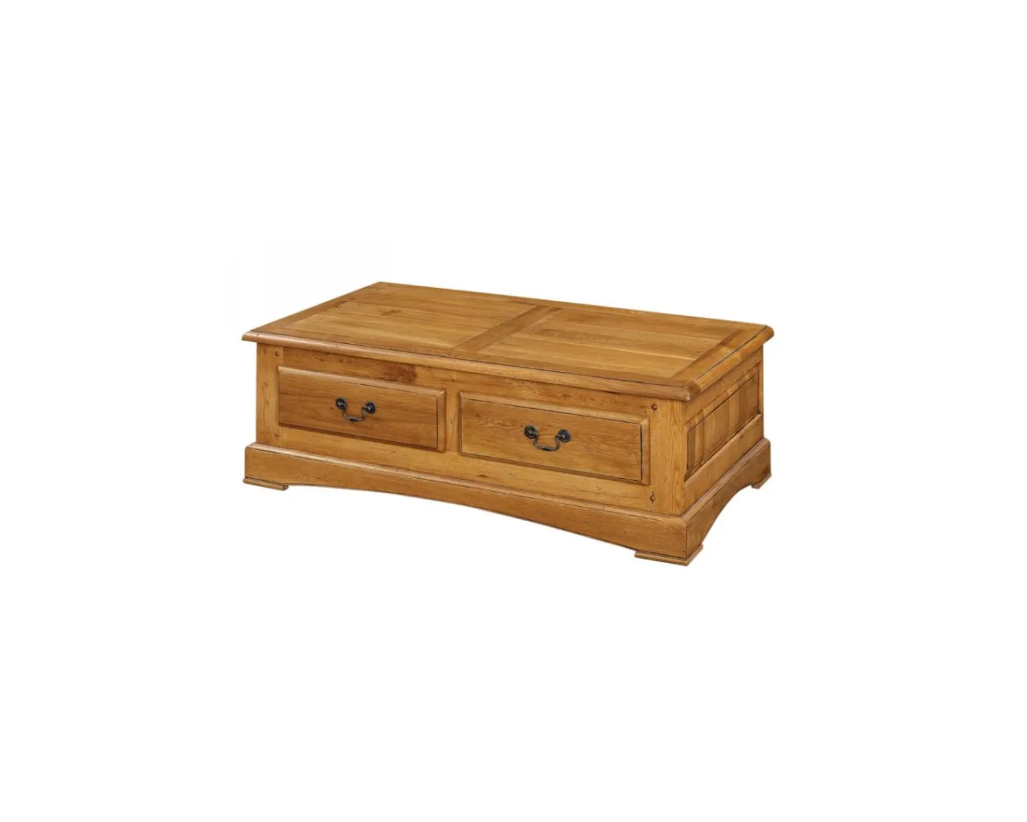 Meuble House Table basse 2 tiroirs chêne massif "Antique" Hot