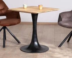 Meuble House Table carrée esprit bistrot en manguier naturel