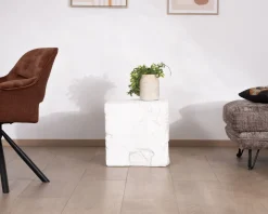 Meuble House Table d'appoint design cube en oxyde de magnésium "Ios" Clearance