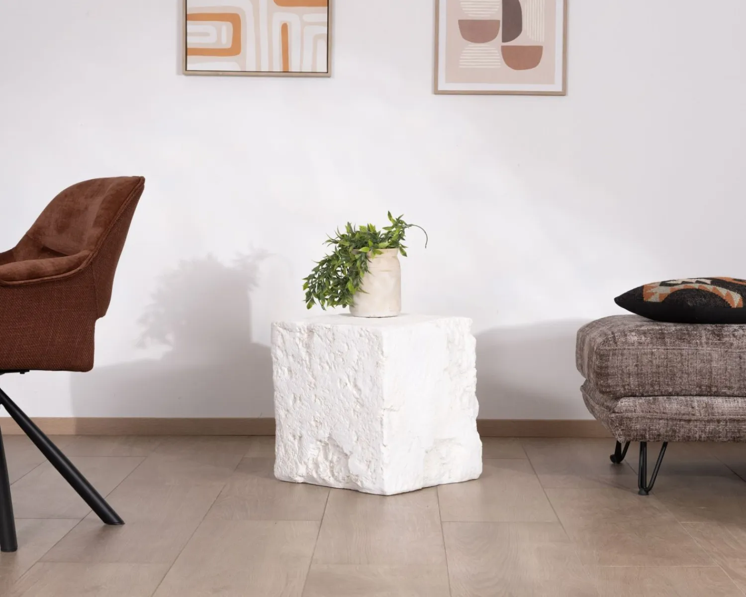 Meuble House Table d'appoint design cube en oxyde de magnésium "Ios" Clearance