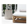 Meuble House Table d'appoint style ethnique en branches de teck "Sumatra" blanc et bois Discount