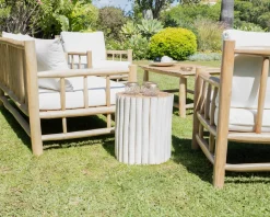 Meuble House Table d'appoint style ethnique en branches de teck 