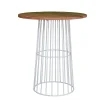 Meuble House Table de bar loft en bois et métal blanc "Hello" Best