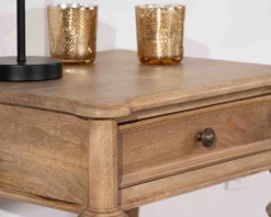 Meuble House Table de chevet en manguier naturel massif style classique 