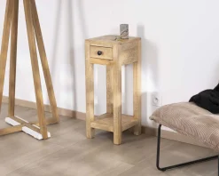 Meuble House Table de chevet haute ou sellette avec 1 tiroir