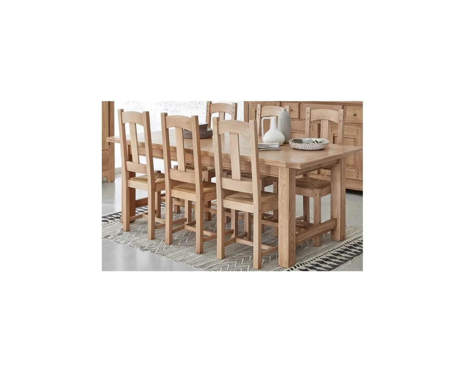 Meuble House Table de ferme chêne massif 210 cm "Artisan" Online