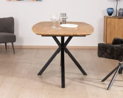 Meuble House Table de repas bateau en teck recyclé et pieds mikado 