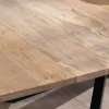 Meuble House Table de repas carrée 120x120cm style industriel manguier et métal "Haden" avec extensions New