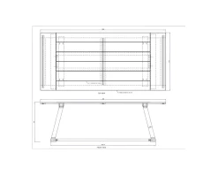 Meuble House Table de repas 240cm "Asia" bois massif et plateau rectangulaire Best