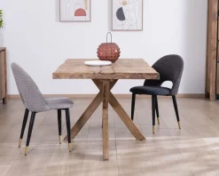 Meuble House Table de repas 180 cm plateau naturel et pieds croix "Enoa" 100% palissandre New