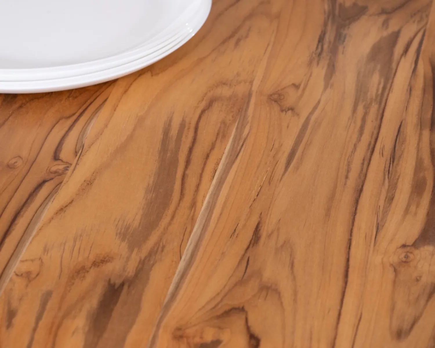 Meuble House Table de repas contemporaine en bois 200 cm "Olonie" pieds croisés en métal New