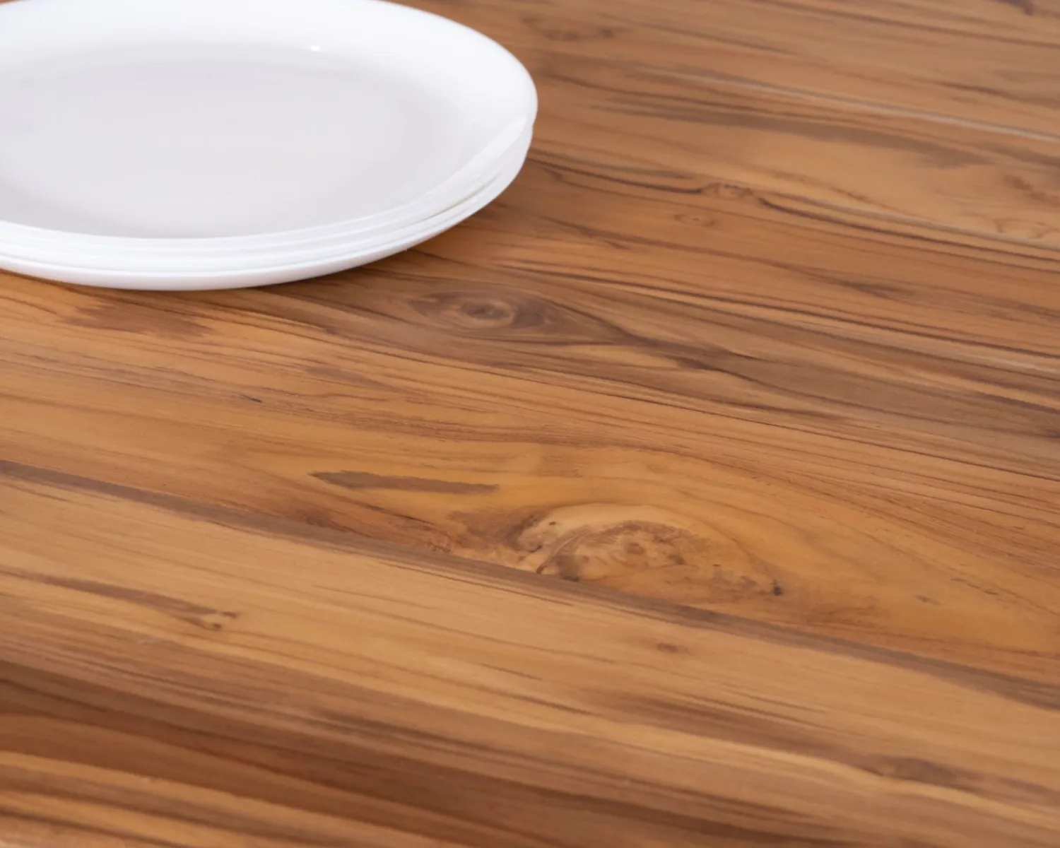 Meuble House Table de repas contemporaine en bois 200 cm "Olonie" pieds croisés en métal New
