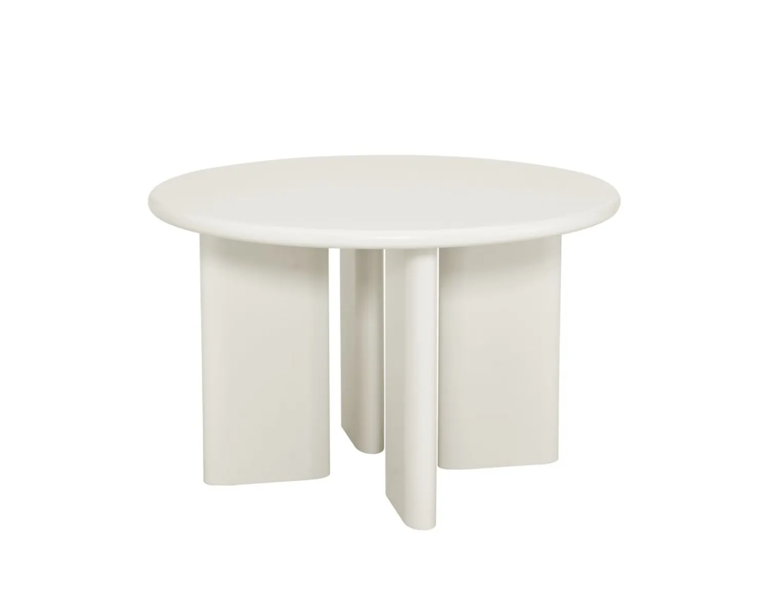 Meuble House Table de repas contemporaine ronde 120 cm coloris crème "Odyna" Online