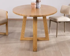 Meuble House Table de repas elliptique 220 cm en bois 