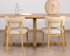 Meuble House Table de repas elliptique 220 cm en bois 