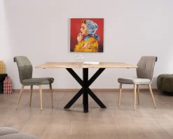 Meuble House Table de repas en acacia et pieds mikado