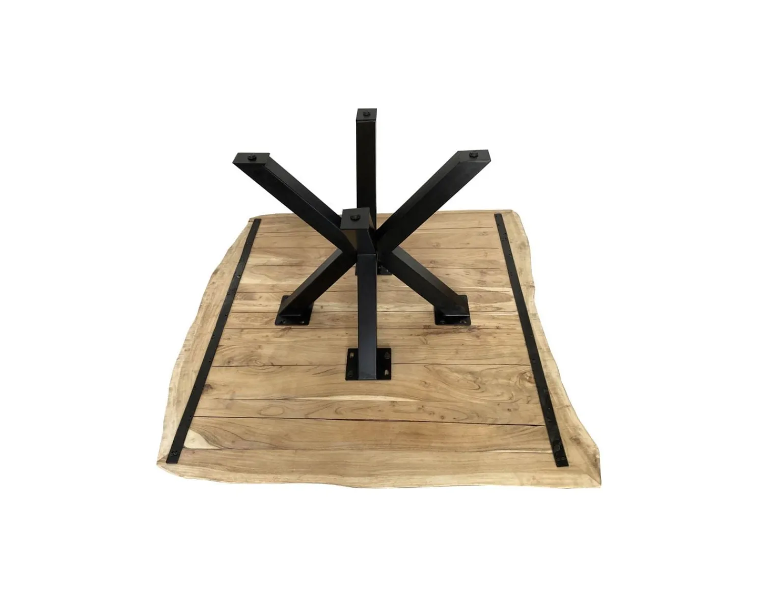 Meuble House Table de repas en acacia et pieds mikado "3D" plateau forme carrée 150 cm Online