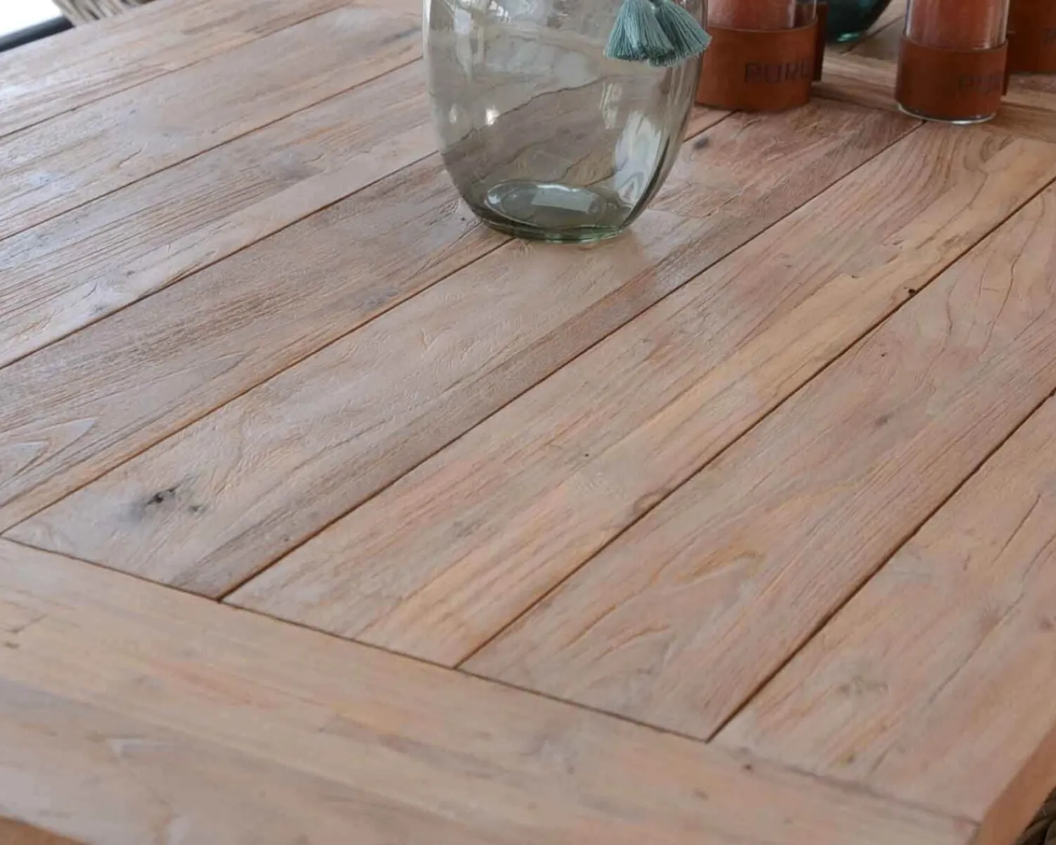 Meuble House Table de repas en bois de teck recyclé 6/8 personnes "Balangan Beach" 200 cm Discount