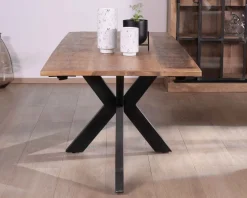 Meuble House Table de repas extensible 180-260cm pied étoile bois métal