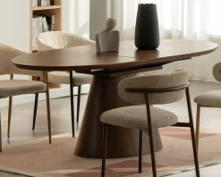 Meuble House Table de repas extensible 160–200 cm teinte noyer 