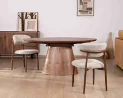Meuble House Table de repas extensible 160–200 cm teinte noyer 