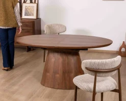 Meuble House Table de repas extensible 160–200 cm teinte noyer 