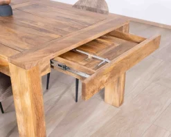 Meuble House Table de repas extensible en manguier foncé