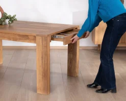 Meuble House Table de repas extensible en manguier teinte chêne clair