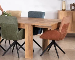 Meuble House Table de repas extensible en manguier teinte chêne clair