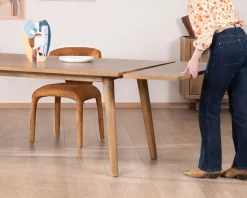 Meuble House Table de repas extensible esprit rétro 180 cm en manguier massif naturel 