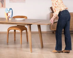 Meuble House Table de repas extensible esprit rétro 180 cm en manguier massif naturel 