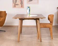 Meuble House Table de repas extensible esprit rétro 180 cm en manguier massif naturel 
