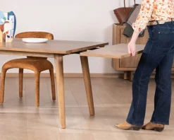 Meuble House Table de repas extensible esprit rétro 180 cm en manguier massif naturel 