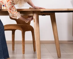 Meuble House Table de repas extensible esprit rétro 180 cm en manguier massif naturel 