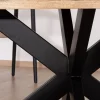 Meuble House Table de repas industrielle carrée 150x150cm métal et bois "Caractère" Outlet