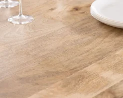 Meuble House Table de repas industrielle carrée 150x150cm métal et bois "Caractère" Outlet
