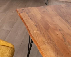 Meuble House Table de repas épurée et design en acacia et pieds métal