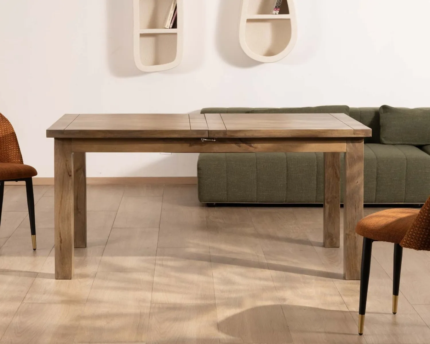 Meuble House Table de repas rectangulaire extensible en manguier 160-200cm "Baz" Hot