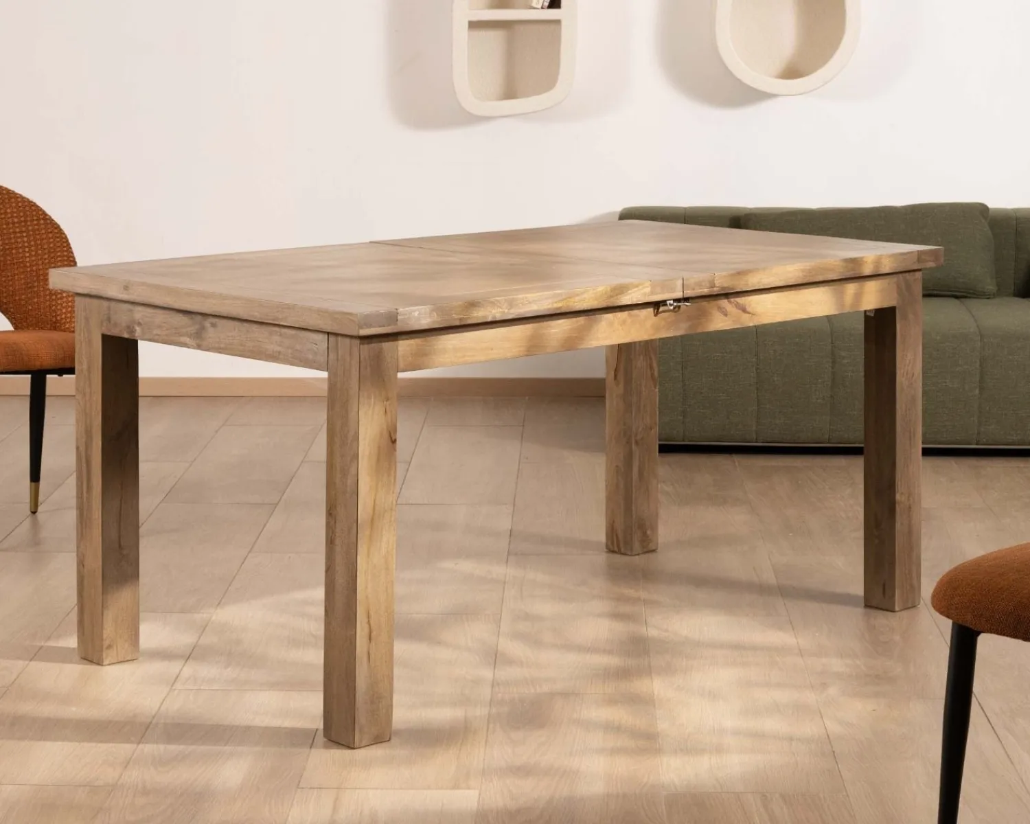 Meuble House Table de repas rectangulaire extensible en manguier 160-200cm "Baz" Hot