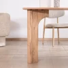 Meuble House Table de repas rectangulaire 180 cm design scandinave "Alba" en acacia massif blanchi Discount
