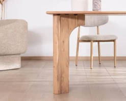 Meuble House Table de repas rectangulaire 180 cm design scandinave "Alba" en acacia massif blanchi Discount