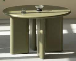 Meuble House Table de repas ronde coloris vert sauge 