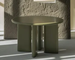 Meuble House Table de repas ronde coloris vert sauge 
