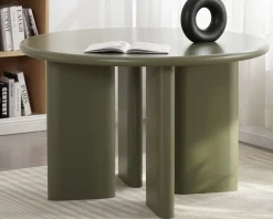 Meuble House Table de repas ronde coloris vert sauge 
