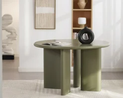Meuble House Table de repas ronde coloris vert sauge 